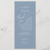 Wedding Dinner Place Setting Modern Thank You Card Programmakaart (Voorkant)