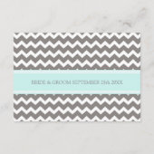 Wedding Direction Cards Blue Gray Chevron Informatiekaartje (Achterkant)
