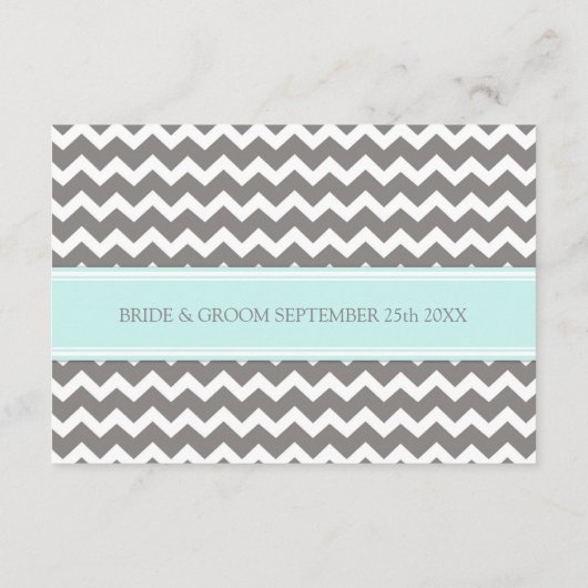 Wedding Direction Cards Blue Gray Chevron Informatiekaartje (Achterkant)