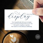 Wedding Display Douche, Moderne elegantie minimali Informatiekaartje