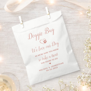 Wedding Doggie Personaliseer Roos Gold Pet-behande Bedankzakje