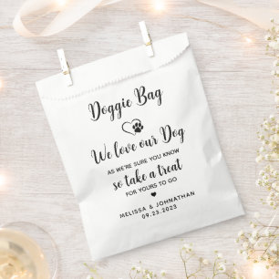 Wedding Doggie Personalized Biscuit Bar Pet Tredes Bedankzakje