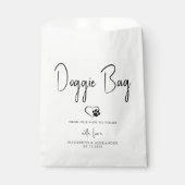 Wedding Doggie Treatjes Gepersonaliseerde Biskaje  Bedankzakje (Voorkant)