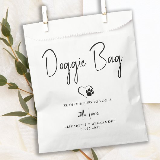 Wedding Doggie Treatjes Gepersonaliseerde Biskaje  Bedankzakje