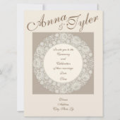 Wedding Doily Wedding Uitnodiging (Voorkant)