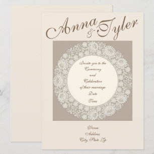 Wedding Doily Wedding Uitnodiging