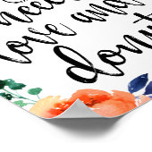 Wedding Donut Bar 8x10 Floral Waterverf Sign Poster (Hoek)