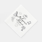 Wedding Doodle Save the Dates Wedding Anniversary Servet (Hoek)
