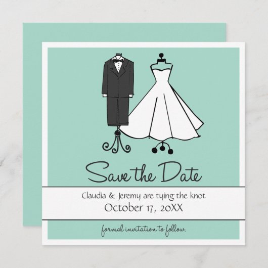 Wedding Doodles | Datum opslaan Save The Date (Voorkant / Achterkant)