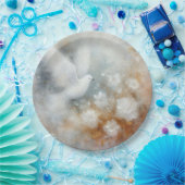 Wedding Dove Bloemen Papier Borden Papieren Bordje (Feest)