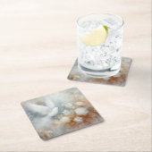 Wedding Dove Bloemen Papier Onderzetter (Insitu)