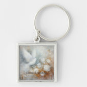 Wedding Dove Floral Sleutelhanger -  (Voorkant)