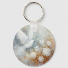 Wedding Dove Floral Sleutelhanger