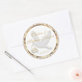 Wedding Dove for the Bride and Groom Ronde Sticker (Envelop)