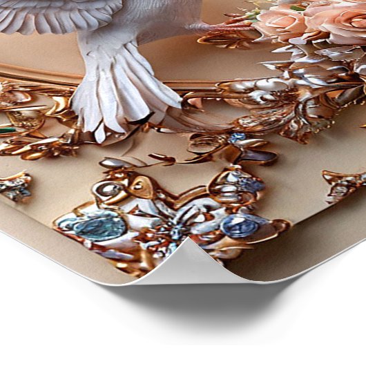 Wedding Doves Art Poster (Hoek)