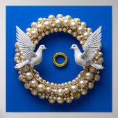 Wedding Doves Art Poster (Voorkant)