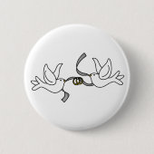 Wedding Doves met Rings Button (Voorkant)