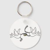 Wedding Doves met Rings Sleutelhanger (Voorkant)