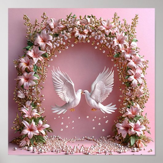 Wedding Doves Poster (Voorkant)