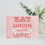Wedding Doves RSVP Kaart (Staand voorkant)