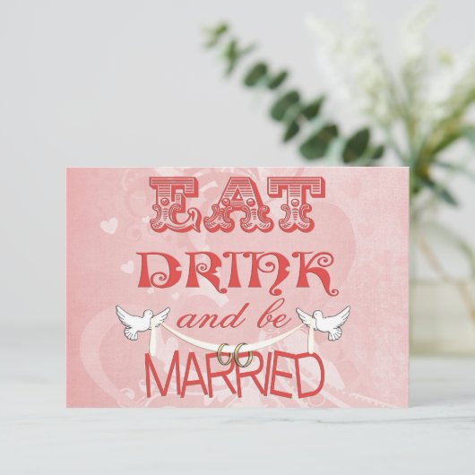 Wedding Doves RSVP Kaart (Staand voorkant)