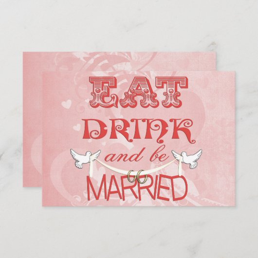 Wedding Doves RSVP Kaart (Voorkant / Achterkant)