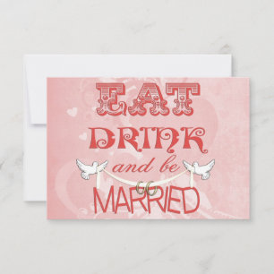 Wedding Doves RSVP Kaart