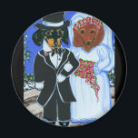 Wedding Doxies Magneet<br><div class="desc">Weddenschap doxies</div>