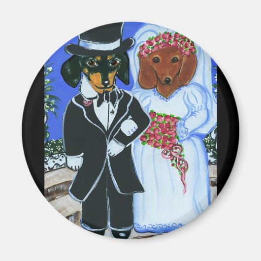 Wedding Doxies Magneet (Voorkant)