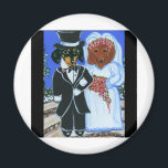 Wedding Doxies Magneet<br><div class="desc">Weddenschap doxies</div>