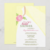 Wedding Dress_2 Bridal Shower Invitation (geel) Kaart (Voorkant / Achterkant)