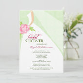 Wedding Dress_2 Bridal Shower Invitation (munt) Kaart (Staand voorkant)