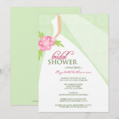 Wedding Dress_2 Bridal Shower Invitation (munt) Kaart (Voorkant / Achterkant)