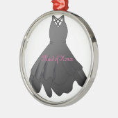Wedding Dress Maid of Honor Kerstannament Metalen Ornament (Links)