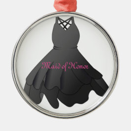 Wedding Dress Maid of Honor Kerstannament Metalen Ornament