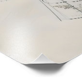 Wedding Dress Sketch Foto Afdruk (Hoek)