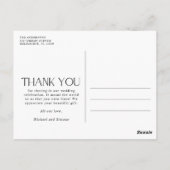 Wedding Drie Fotocollage Dank u Briefkaart (Achterkant)