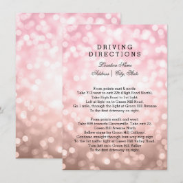 Wedding Driving Directions Roos Blush Pink Lights Kaart