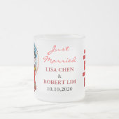 "Wedding & dubbel geluk" Glasachtige Mok als tabel (Center)