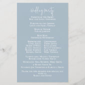 Wedding Dusty Blue Elegant Floral Ceremony Roos (Achterkant)