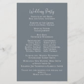 Wedding Dusty Blue Elegant Floral Ceremony Roos (Achterkant)