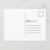 Wedding Dusty Roos Chic Modern Borders Briefkaart (Achterkant)