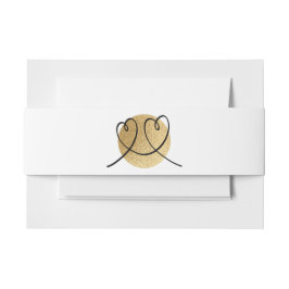 Wedding Elegant Black en Gold Uitnodigingen Wikkel