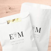 Wedding Elegant Chic Modern Monogram Foliage Bedankzakje