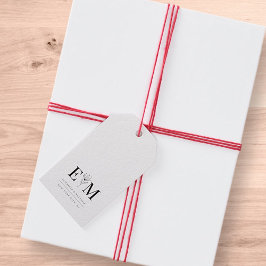 Wedding Elegant Chic Modern Monogram Foliage Cadeaulabel