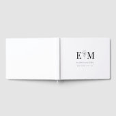 Wedding Elegant Chic Modern Monogram Foliage Gastenboek (Volledig)