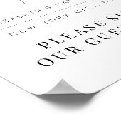 Wedding Elegant Chic Modern Monogram Foliage Poster (Hoek)