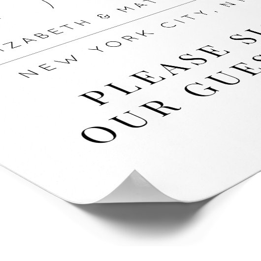 Wedding Elegant Chic Modern Monogram Foliage Poster (Hoek)