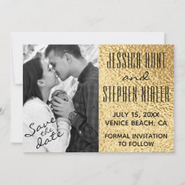 Wedding Elegant Gold en Black Save The Date