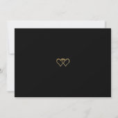 Wedding Elegant Gold en Black Save The Date (Achterkant)
